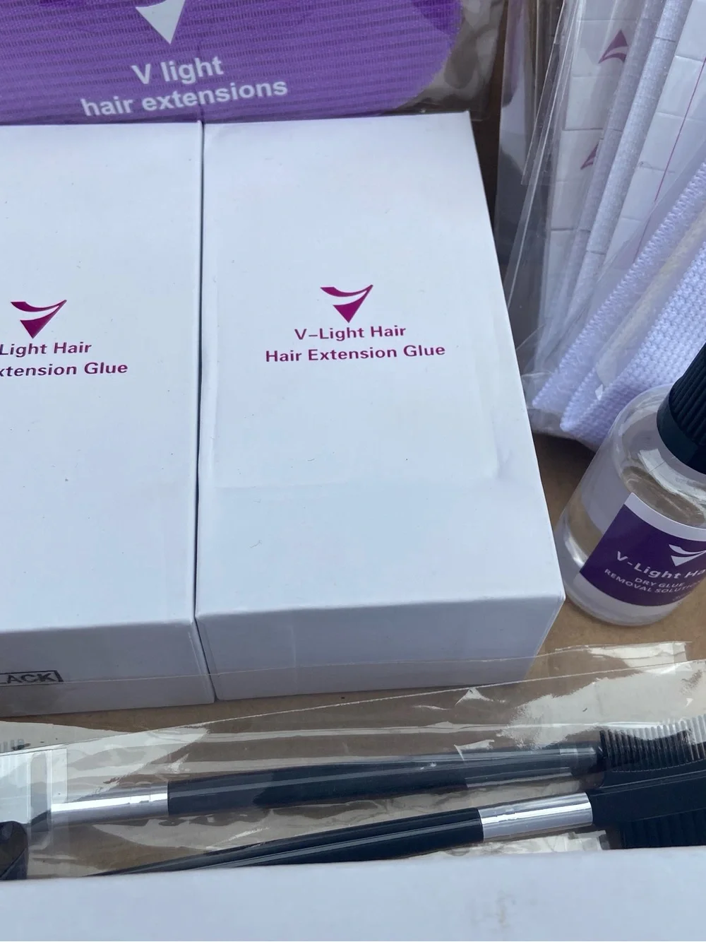 V Light Hair Extension Kit for 100% Human Hair with clear Glue Set V LIGHT Hair